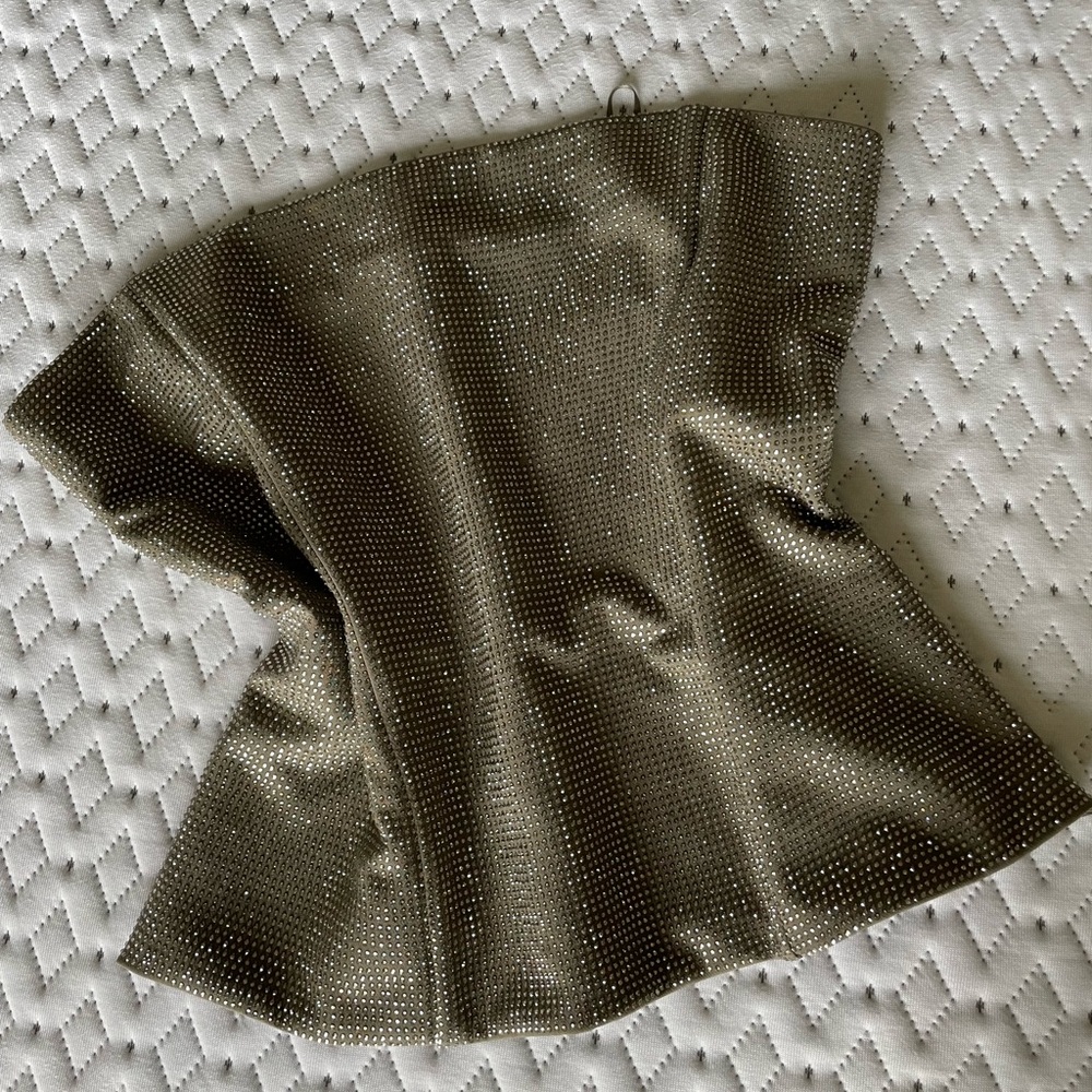 Strapless rhinestone corset top | Zara size Medium